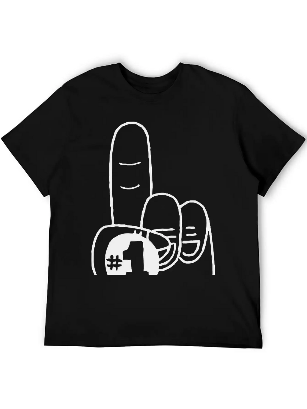 Number One Finger Breathable Graphic T-Shirt – Perfect For Casual Days