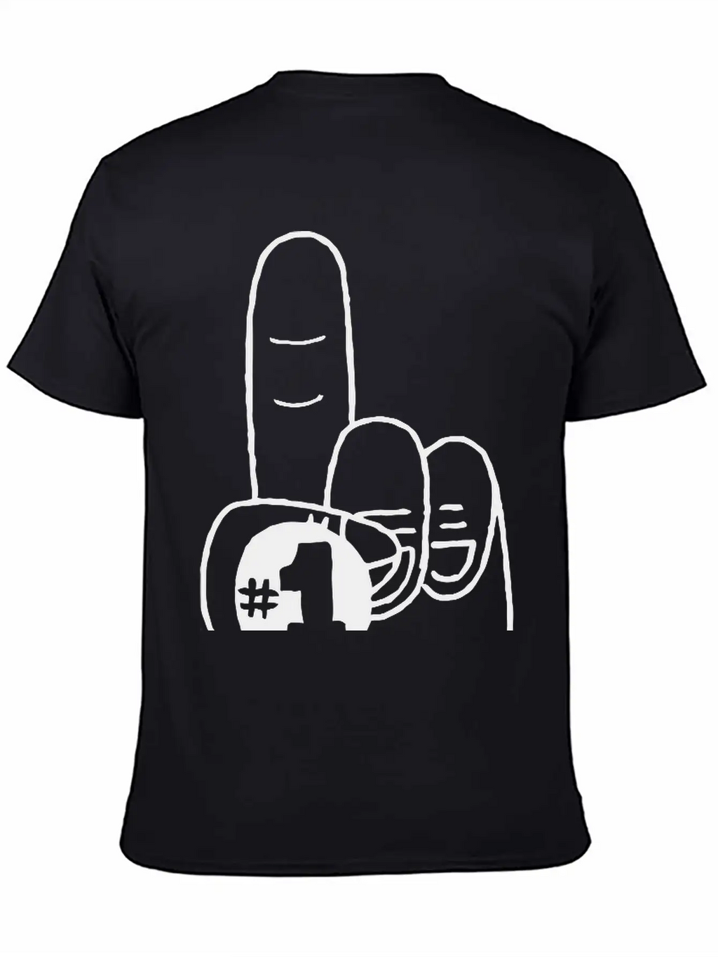 Number One Finger Breathable Graphic T-Shirt – Perfect For Casual Days