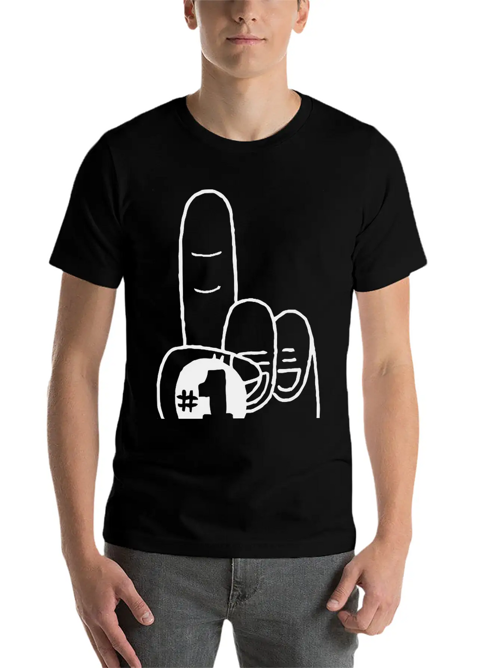Number One Finger Breathable Graphic T-Shirt – Perfect For Casual Days