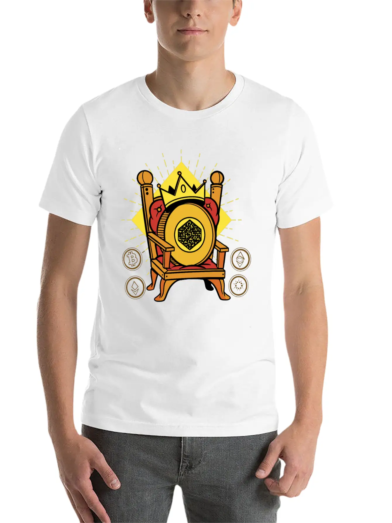 Numeraire Is King Crypto Essential Cotton Tee For Daily Outfits – Unisex Style