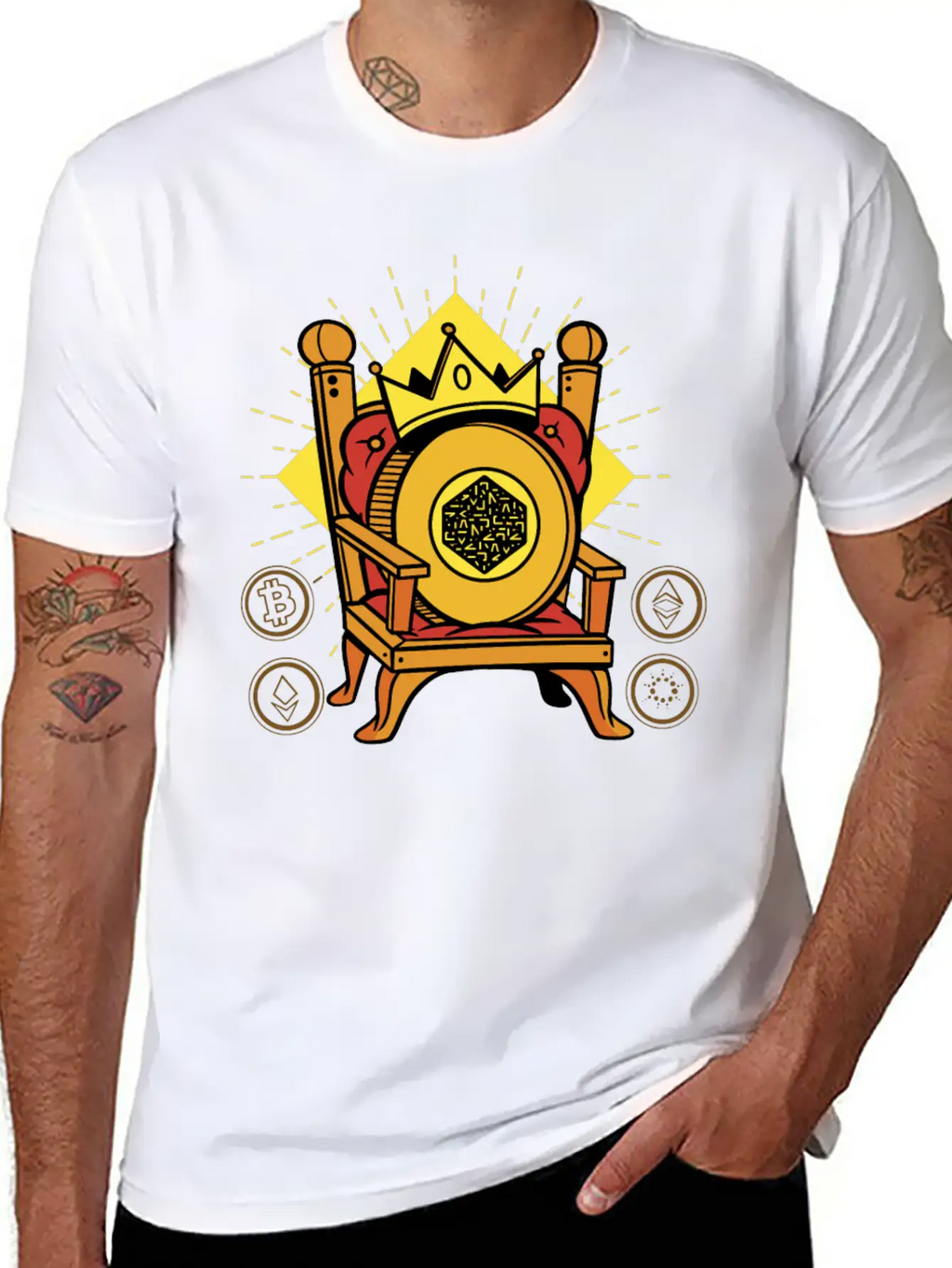 Numeraire Is King Crypto Essential Cotton Tee For Daily Outfits – Unisex Style
