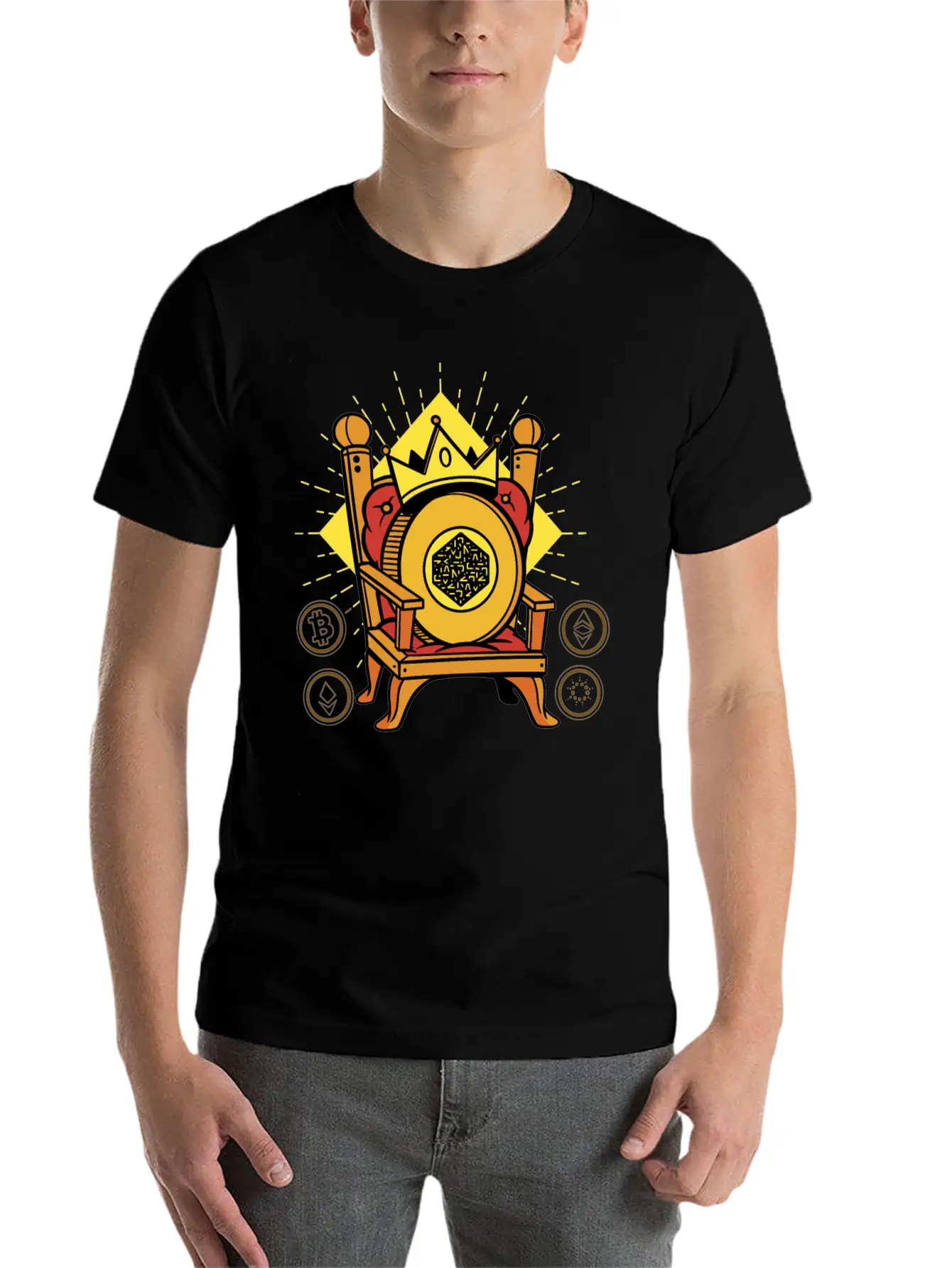 Numeraire Is King Crypto Essential Cotton Tee For Daily Outfits – Unisex Style