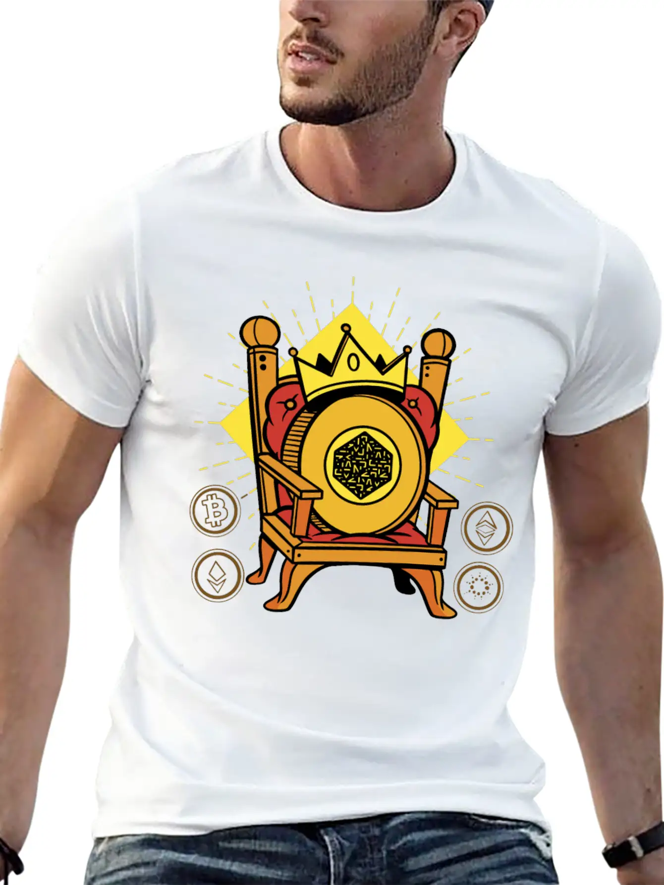 Numeraire Is King Crypto Essential Cotton Tee For Daily Outfits – Unisex Style