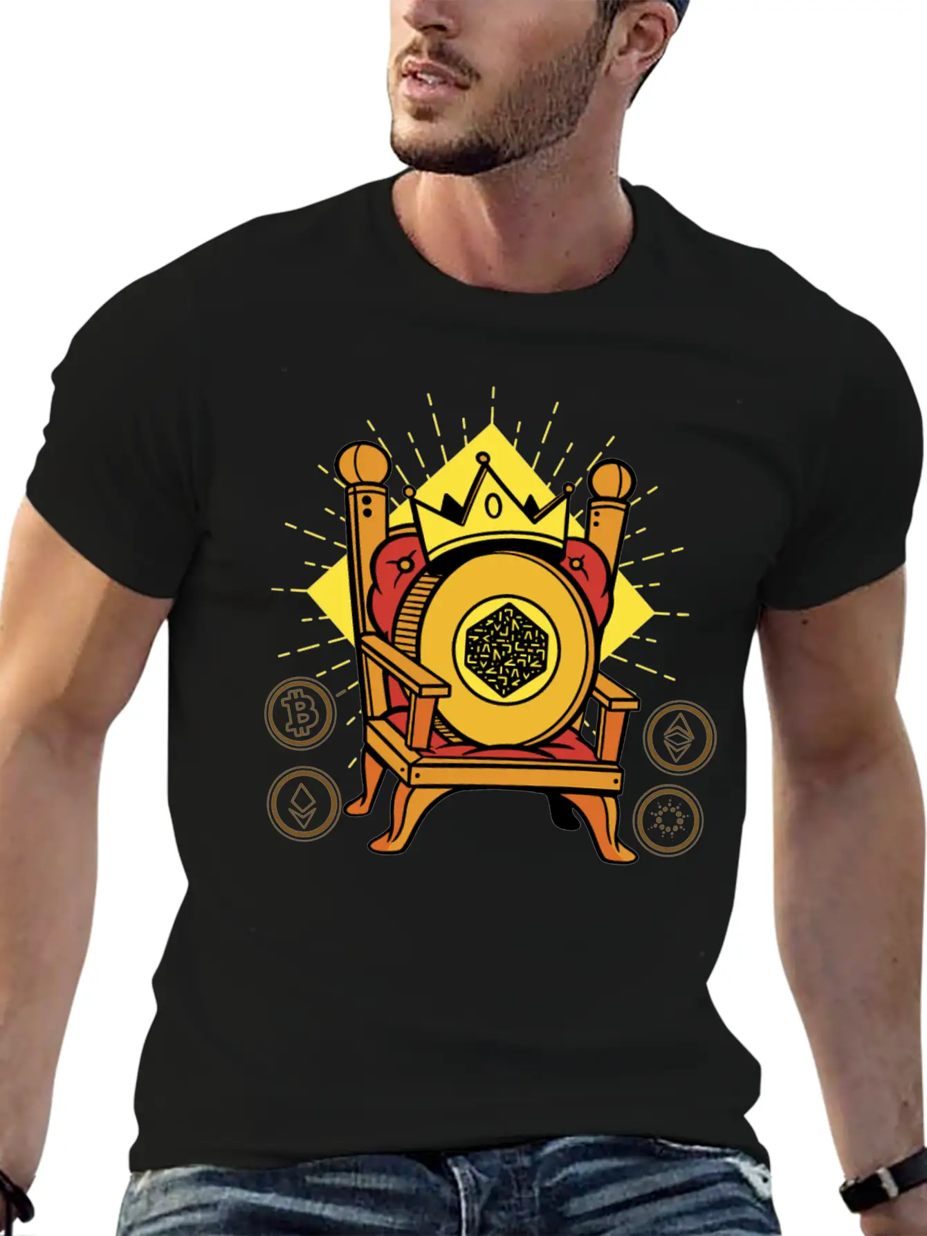 Numeraire Is King Crypto Essential Cotton Tee For Daily Outfits – Unisex Style