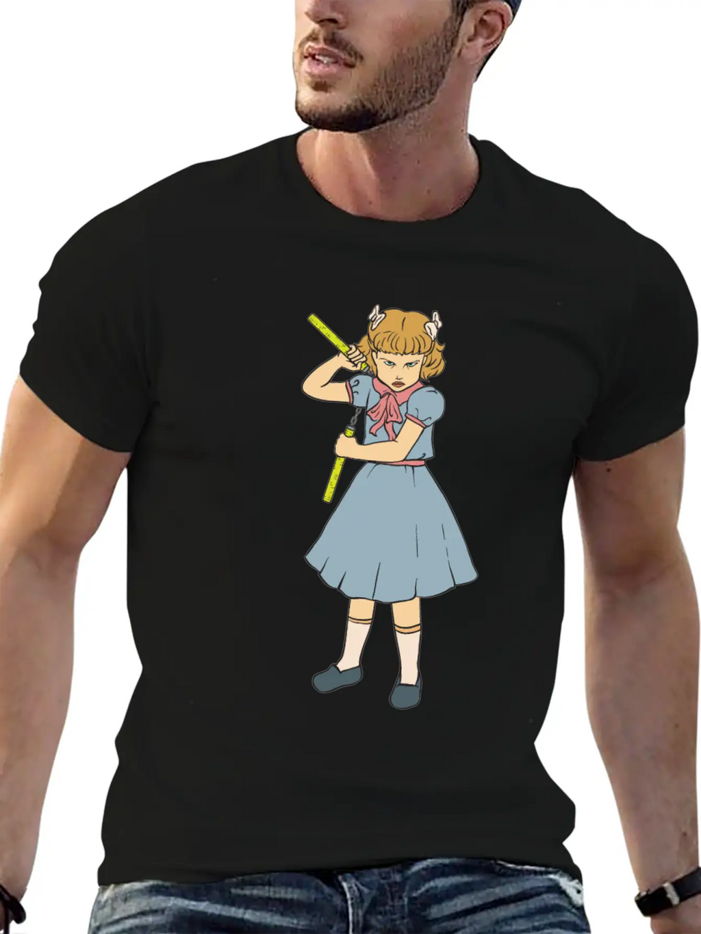 Nunchaku Girl - Clementine - Punk Goth Horror Fan Timeless Short Sleeve Tee – Comfy And Minimalist Design
