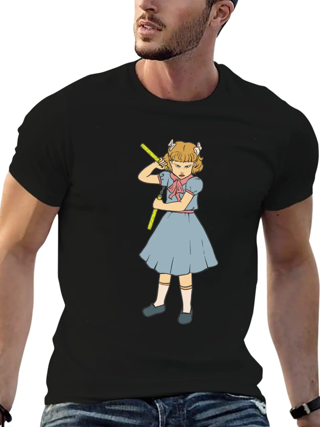 Nunchaku Girl - Clementine - Punk Goth Horror Fan Timeless Short Sleeve Tee – Comfy And Minimalist Design