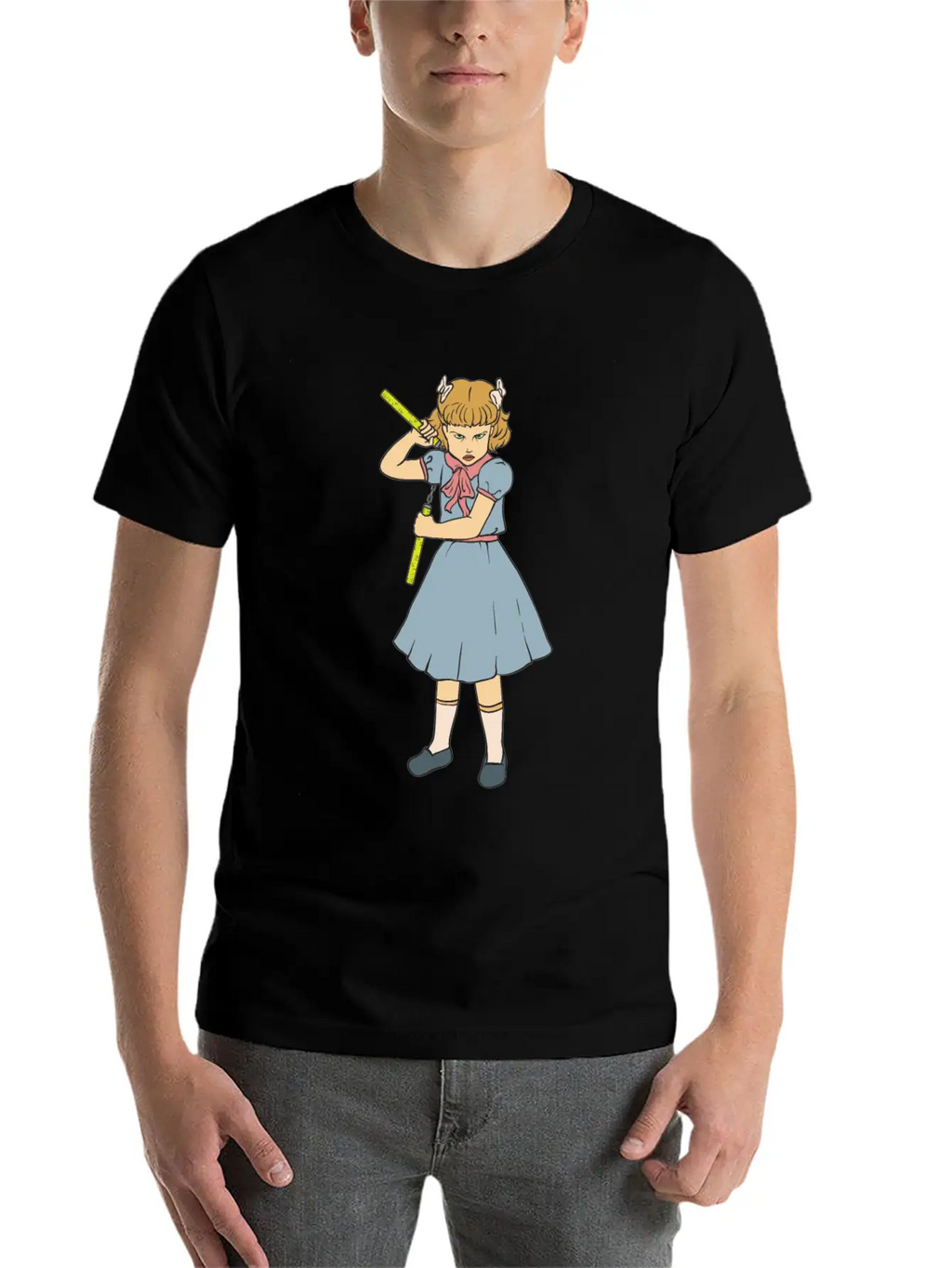 Nunchaku Girl - Clementine - Punk Goth Horror Fan Timeless Short Sleeve Tee – Comfy And Minimalist Design