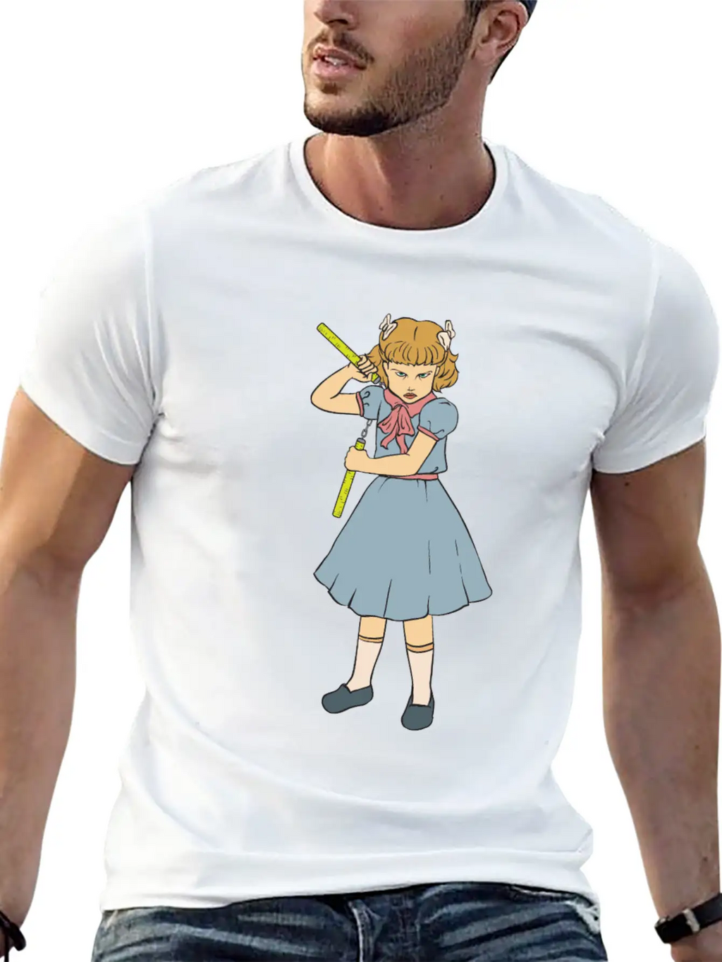 Nunchaku Girl - Clementine - Punk Goth Horror Fan Timeless Short Sleeve Tee – Comfy And Minimalist Design