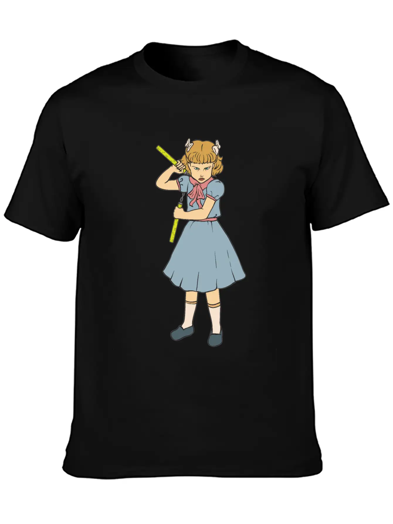 Nunchaku Girl - Clementine - Punk Goth Horror Fan Timeless Short Sleeve Tee – Comfy And Minimalist Design