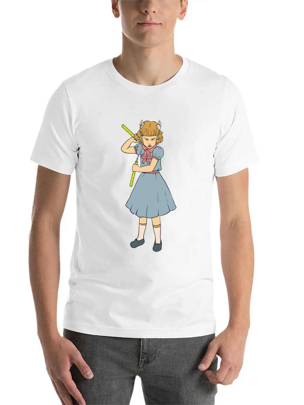 Nunchaku Girl - Clementine - Punk Goth Horror Fan Timeless Short Sleeve Tee – Comfy And Minimalist Design