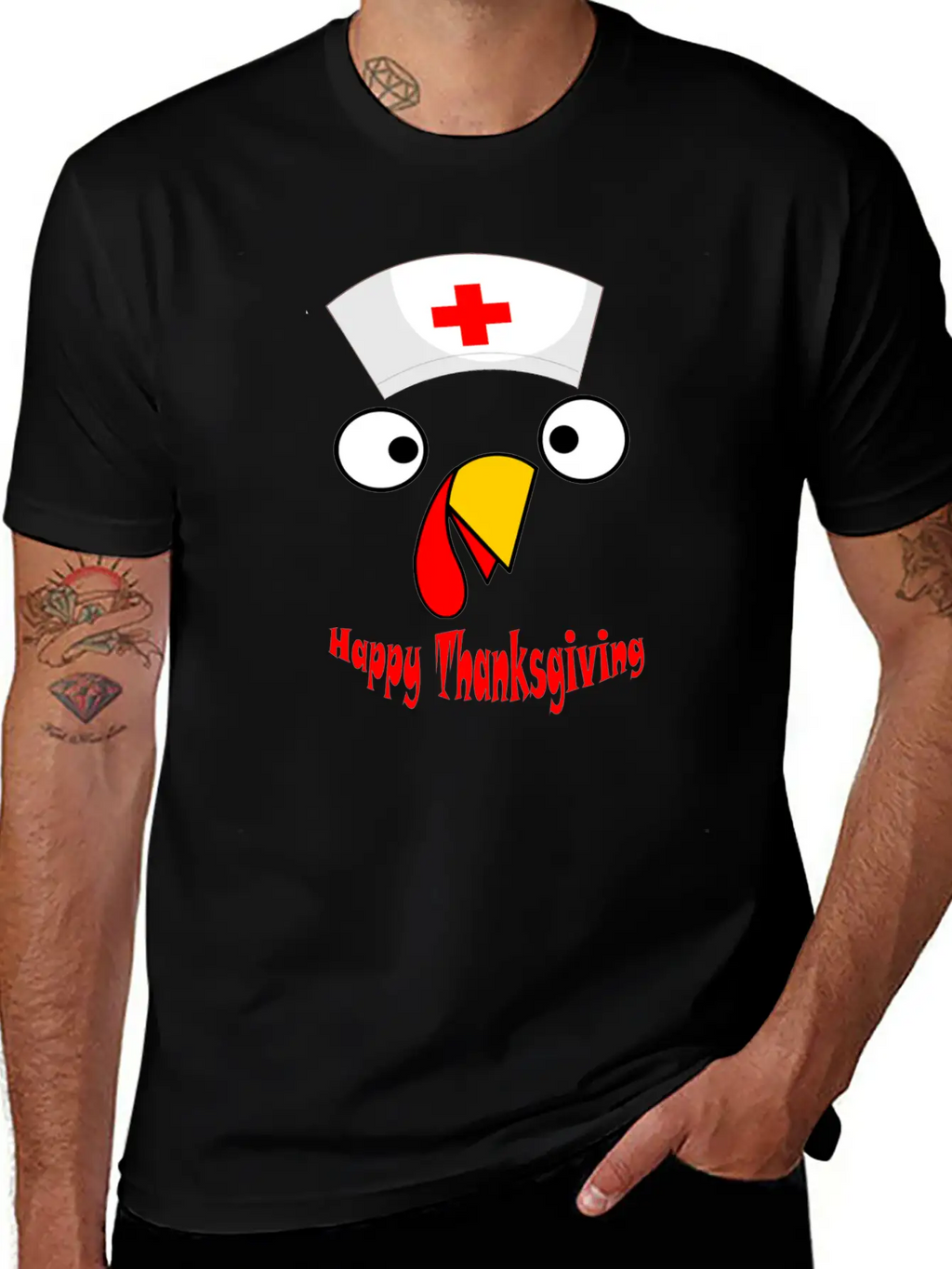 Nurse Happy Thanksgiving Turkey Timeless Short Sleeve Tee – Comfy And Minimalist Design