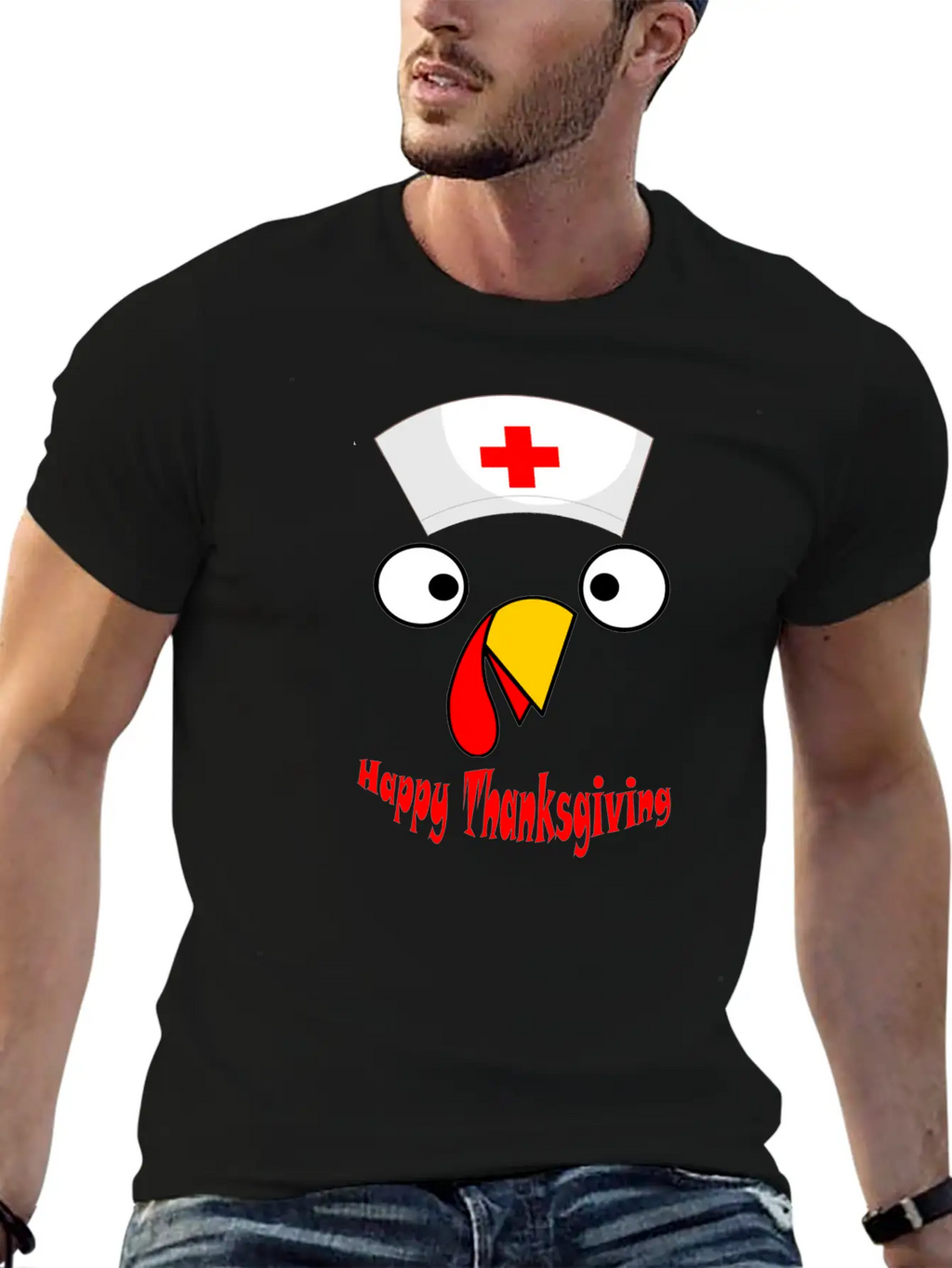 Nurse Happy Thanksgiving Turkey Timeless Short Sleeve Tee – Comfy And Minimalist Design