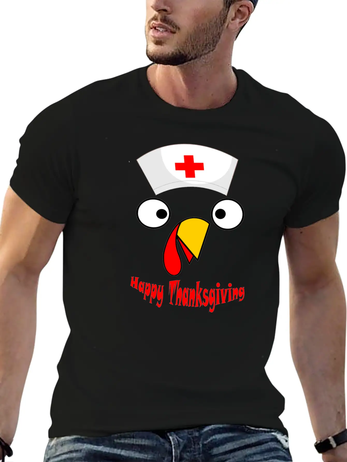 Nurse Happy Thanksgiving Turkey Timeless Short Sleeve Tee – Comfy And Minimalist Design