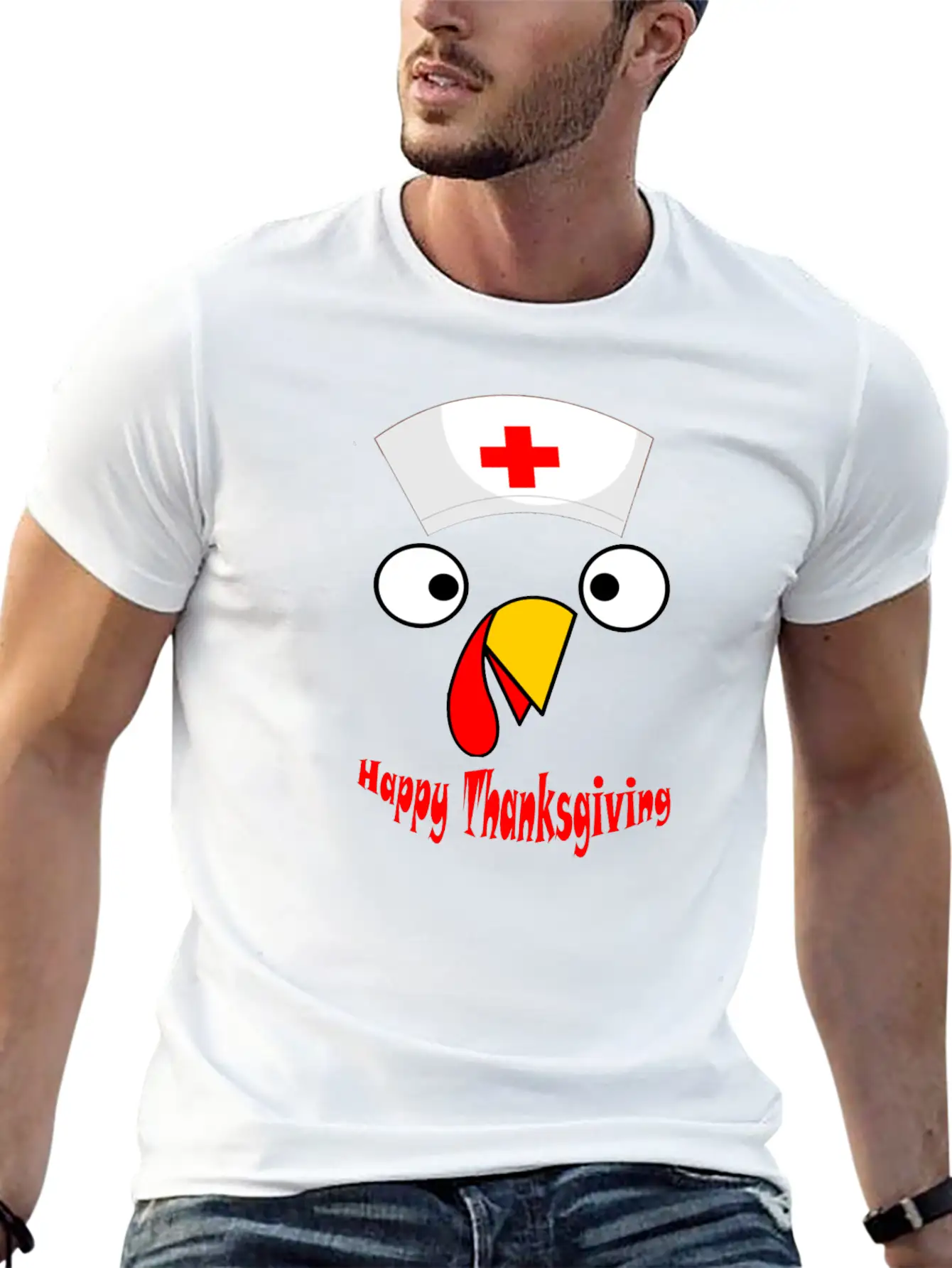 Nurse Happy Thanksgiving Turkey Timeless Short Sleeve Tee – Comfy And Minimalist Design