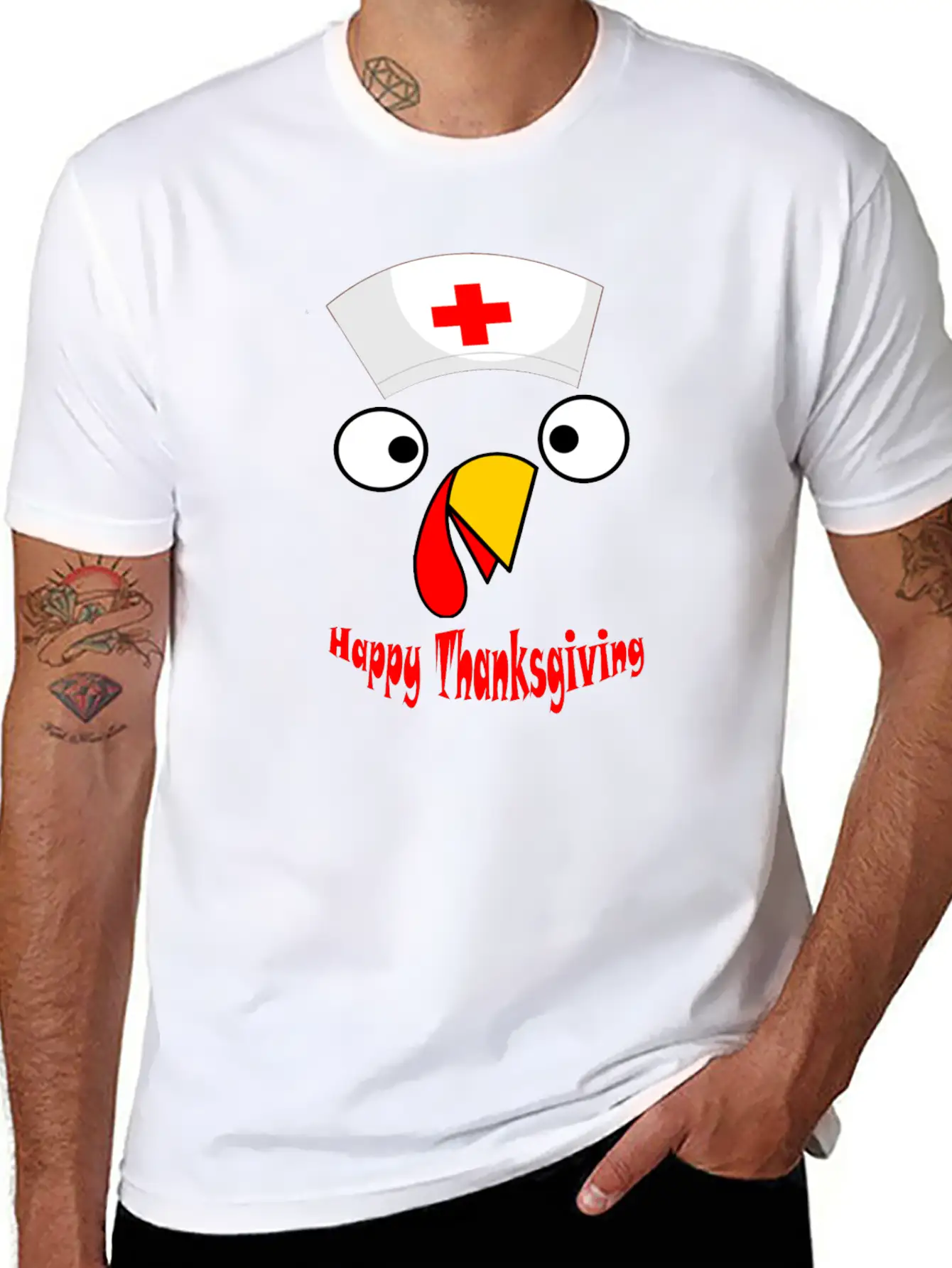 Nurse Happy Thanksgiving Turkey Timeless Short Sleeve Tee – Comfy And Minimalist Design