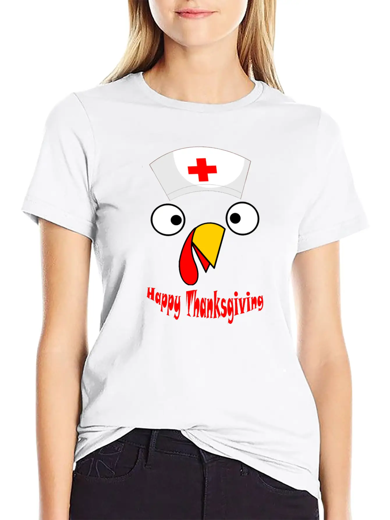 Nurse Happy Thanksgiving Turkey Timeless Short Sleeve Tee – Comfy And Minimalist Design