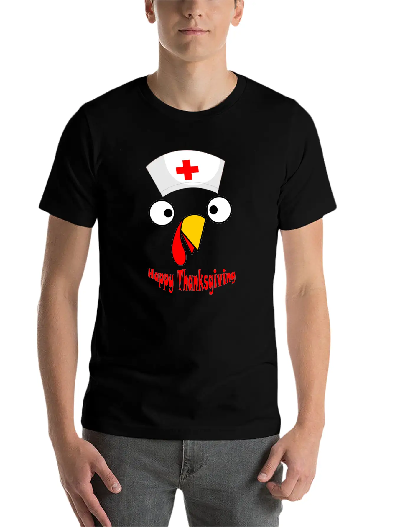 Nurse Happy Thanksgiving Turkey Timeless Short Sleeve Tee – Comfy And Minimalist Design