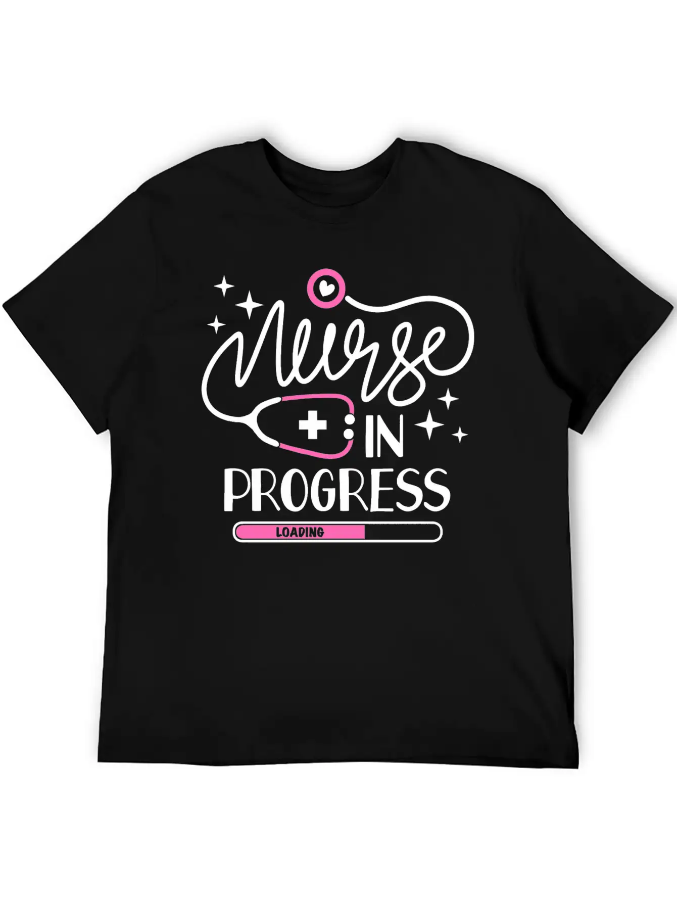 Nurse In Progress Future Nurse Life Nursing School Stylish Everyday T-Shirt – Unisex Basic Cotton Tee