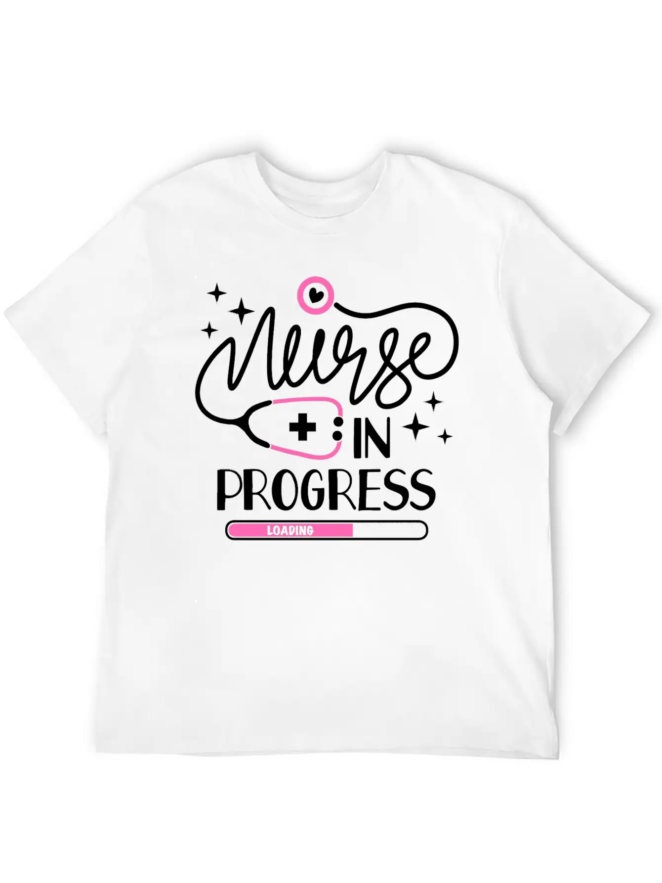 Nurse In Progress Future Nurse Life Nursing School Stylish Everyday T-Shirt – Unisex Basic Cotton Tee
