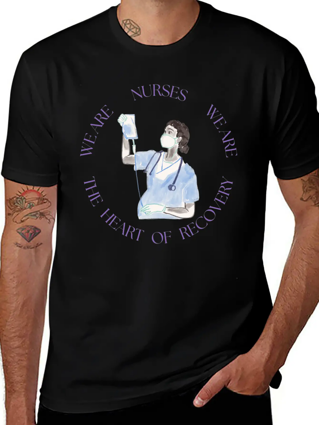 Nurses: The Heart Of Recovery Timeless Short Sleeve Tee – Comfy And Minimalist Design