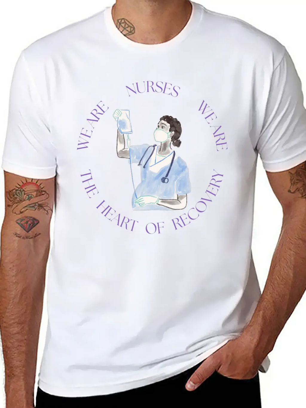 Nurses: The Heart Of Recovery Timeless Short Sleeve Tee – Comfy And Minimalist Design