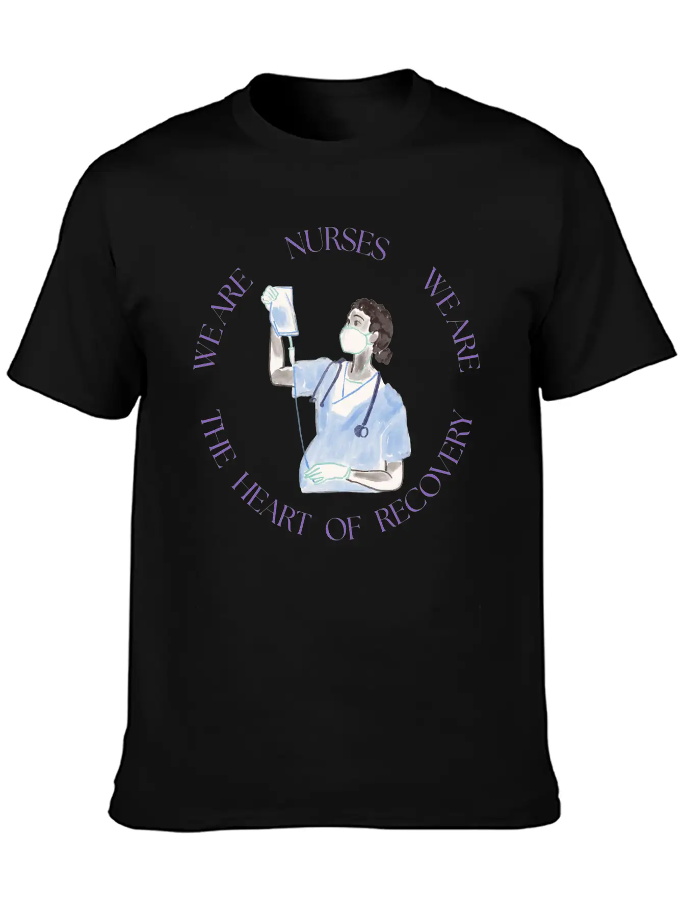 Nurses: The Heart Of Recovery Timeless Short Sleeve Tee – Comfy And Minimalist Design