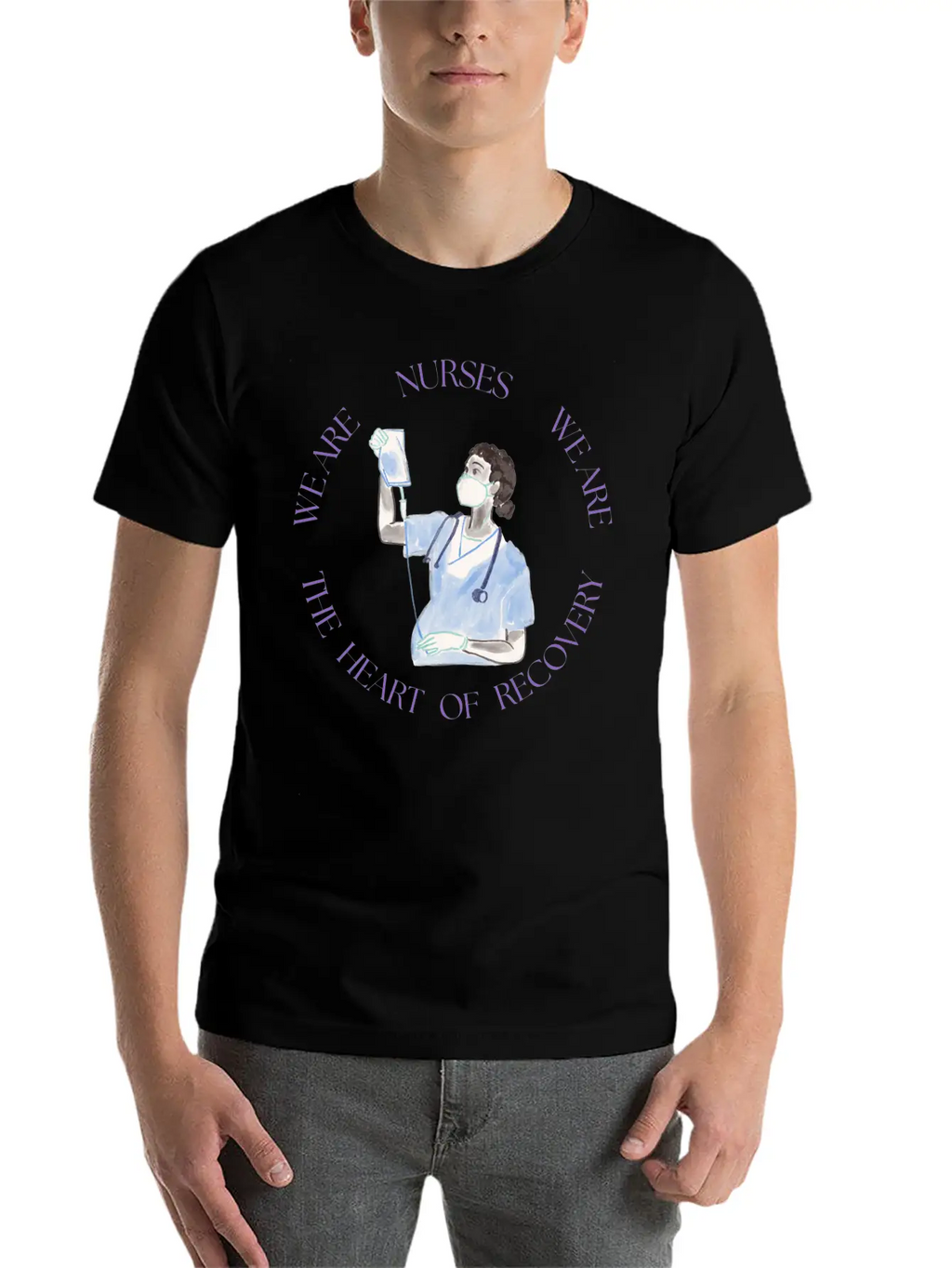 Nurses: The Heart Of Recovery Timeless Short Sleeve Tee – Comfy And Minimalist Design