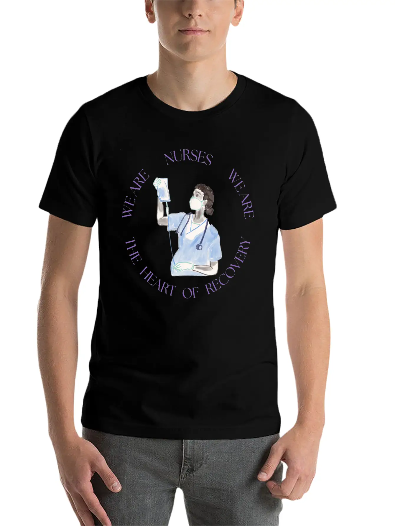 Nurses: The Heart Of Recovery Timeless Short Sleeve Tee – Comfy And Minimalist Design