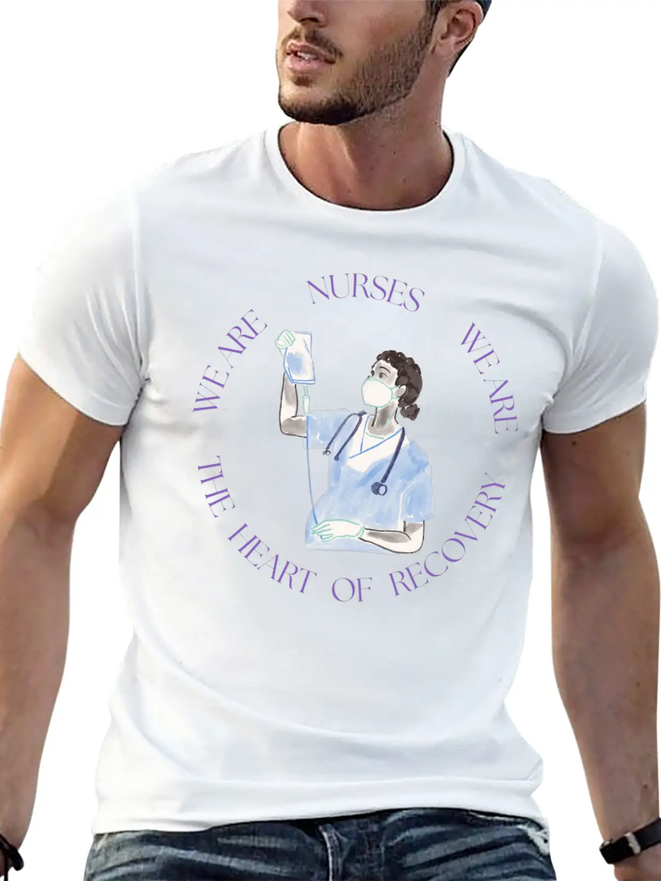 Nurses: The Heart Of Recovery Timeless Short Sleeve Tee – Comfy And Minimalist Design
