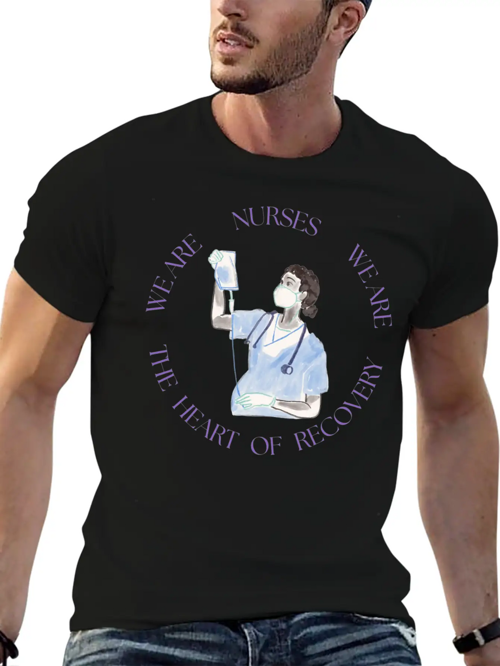 Nurses: The Heart Of Recovery Timeless Short Sleeve Tee – Comfy And Minimalist Design
