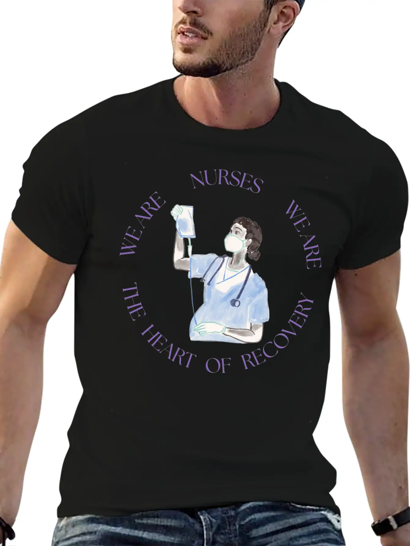 Nurses: The Heart Of Recovery Timeless Short Sleeve Tee – Comfy And Minimalist Design