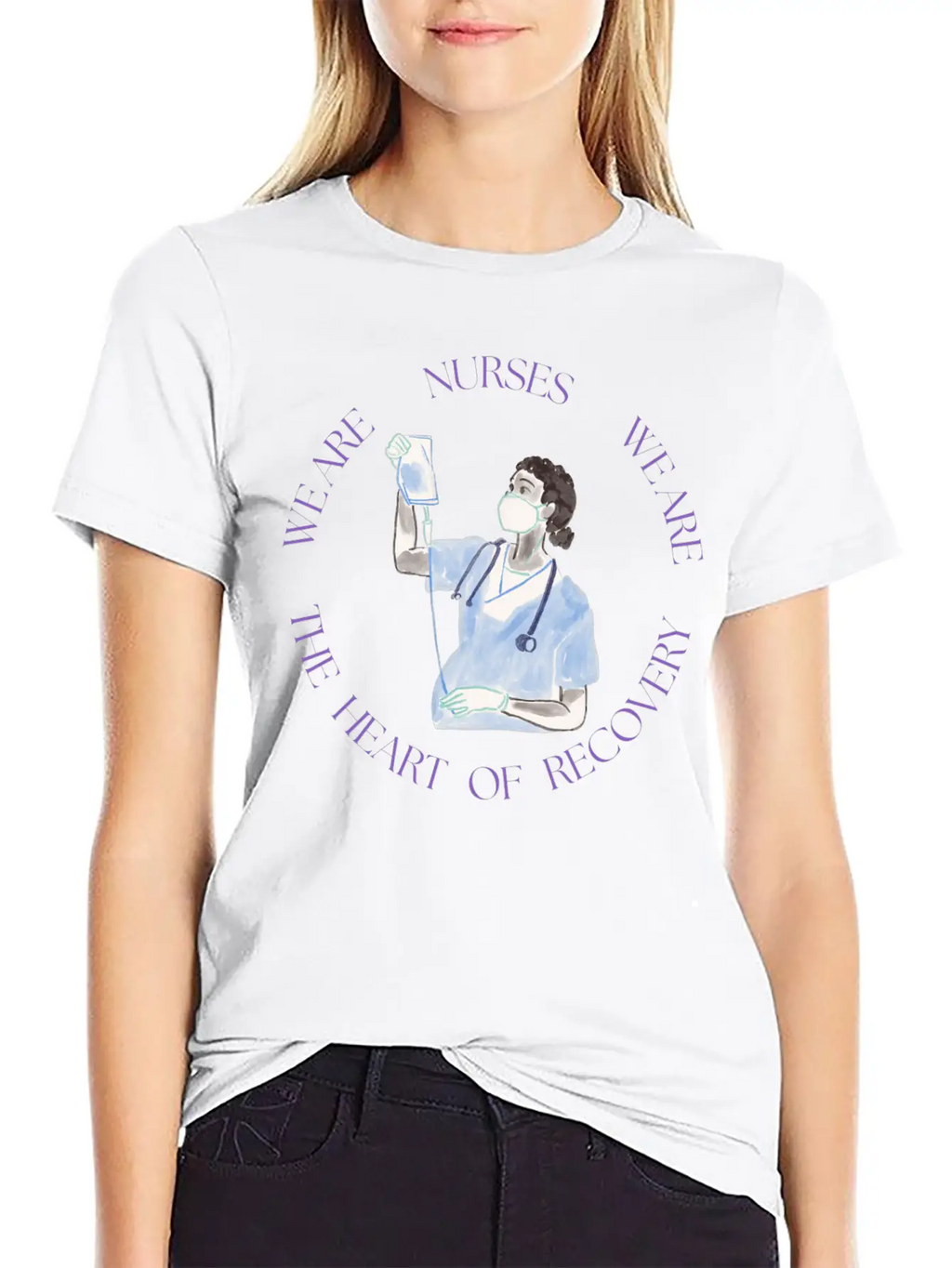 Nurses: The Heart Of Recovery Timeless Short Sleeve Tee – Comfy And Minimalist Design