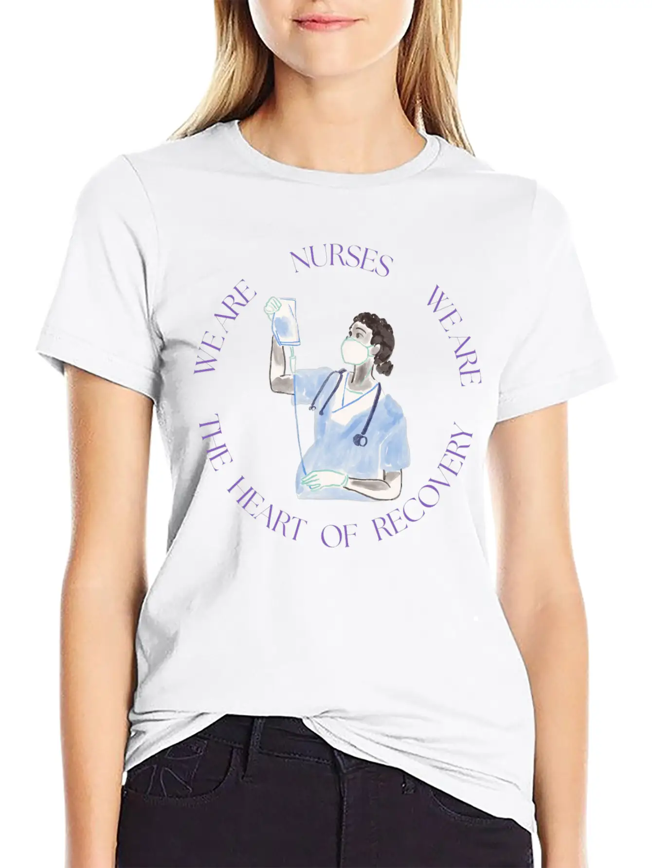 Nurses: The Heart Of Recovery Timeless Short Sleeve Tee – Comfy And Minimalist Design