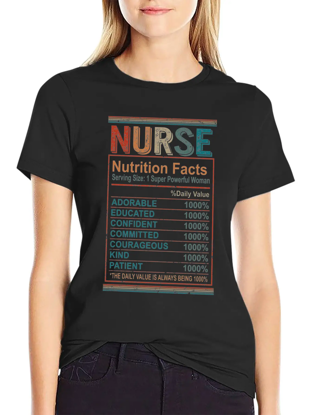 Nutrition Facts Nurse Shirt, Nurse Appreciation Breathable Graphic T-Shirt – Perfect For Casual Days