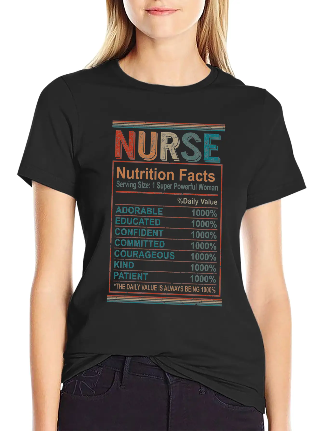 Nutrition Facts Nurse Shirt, Nurse Appreciation Breathable Graphic T-Shirt – Perfect For Casual Days