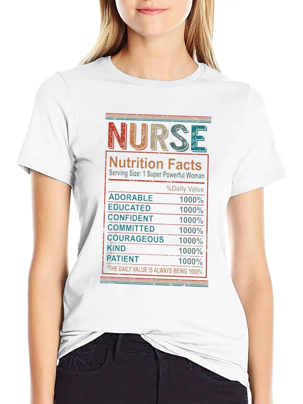 Nutrition Facts Nurse Shirt, Nurse Appreciation Breathable Graphic T-Shirt – Perfect For Casual Days