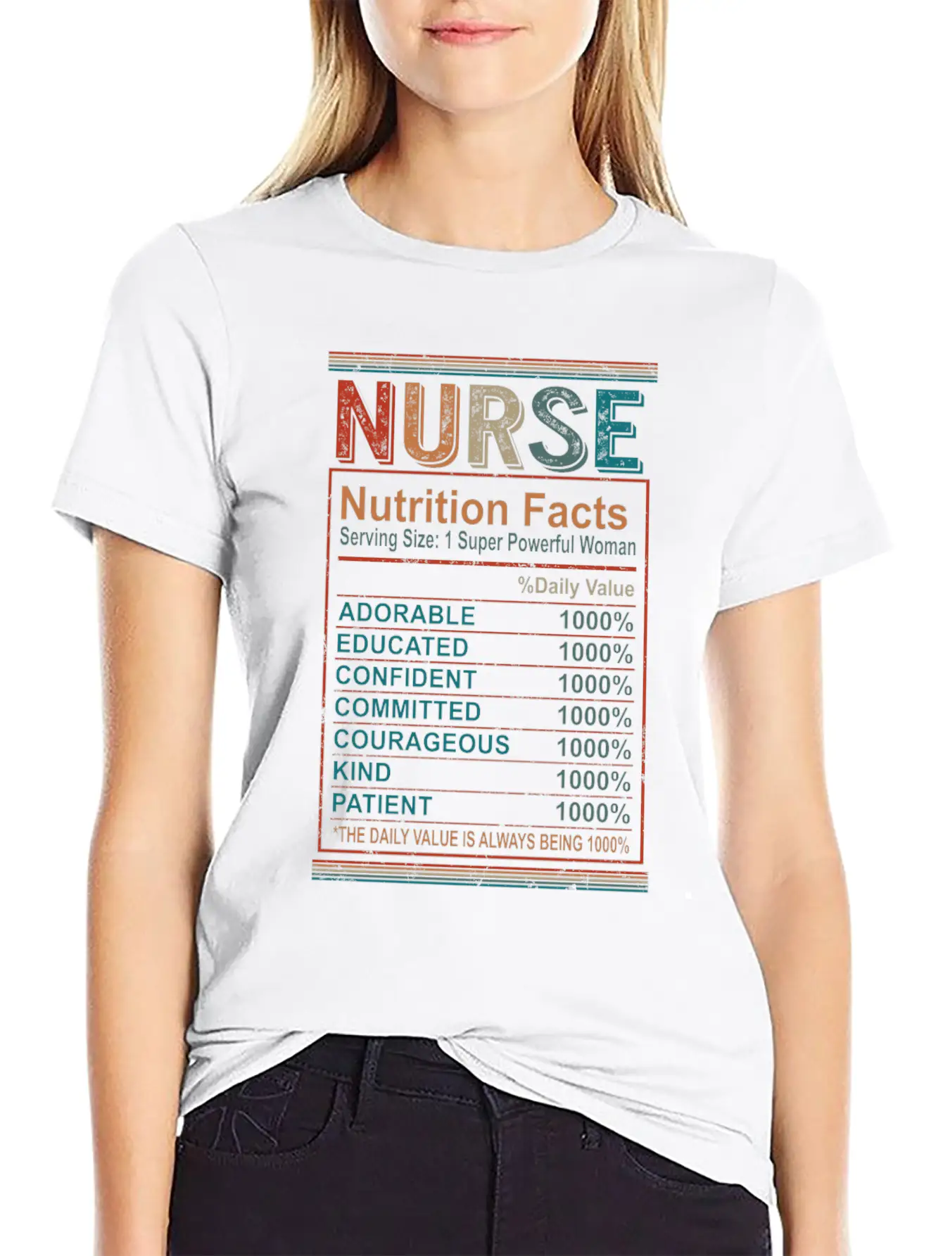Nutrition Facts Nurse Shirt, Nurse Appreciation Breathable Graphic T-Shirt – Perfect For Casual Days