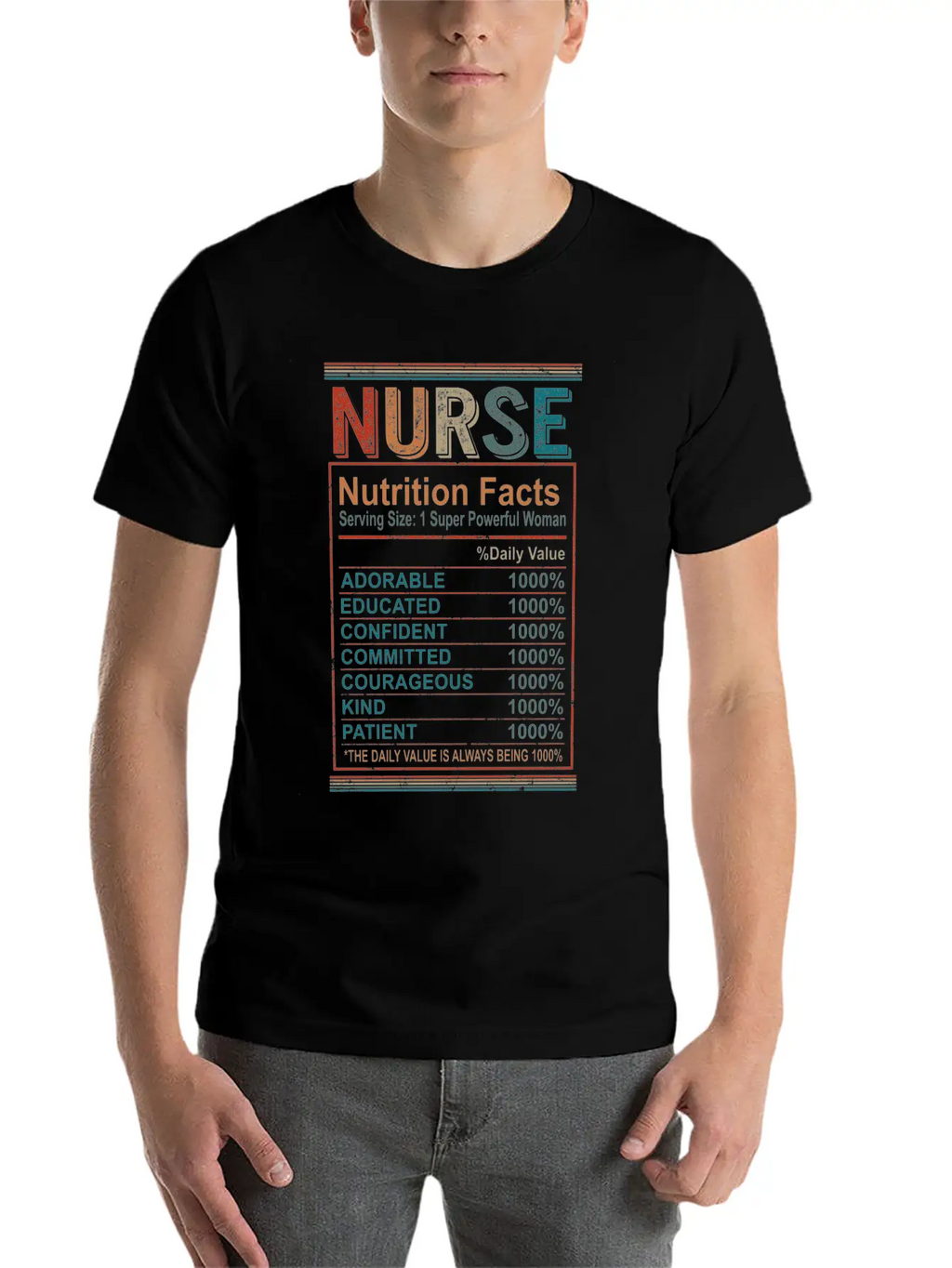 Nutrition Facts Nurse Shirt, Nurse Appreciation Breathable Graphic T-Shirt – Perfect For Casual Days