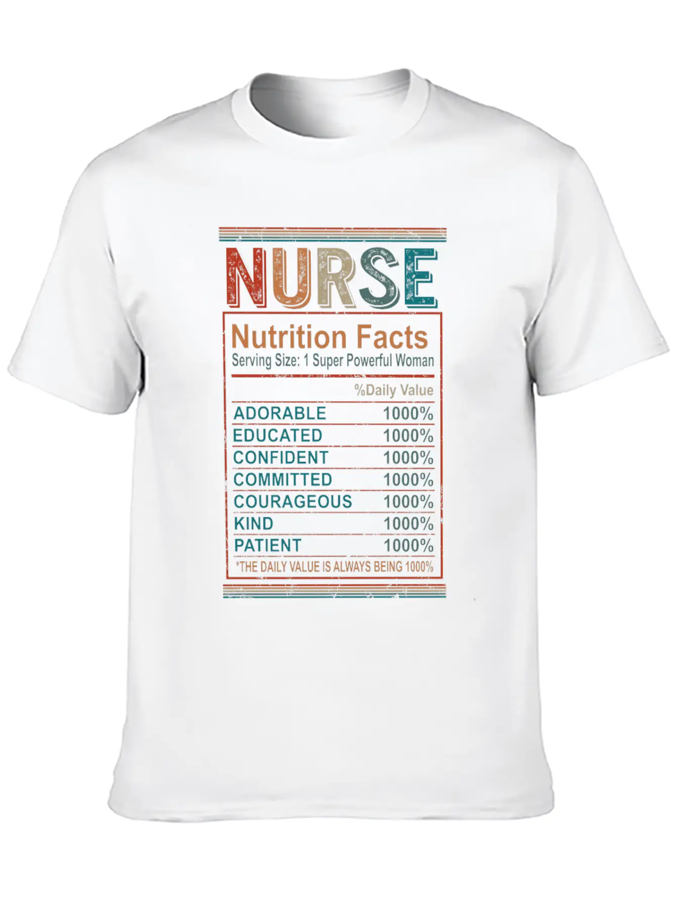 Nutrition Facts Nurse Shirt, Nurse Appreciation Breathable Graphic T-Shirt – Perfect For Casual Days