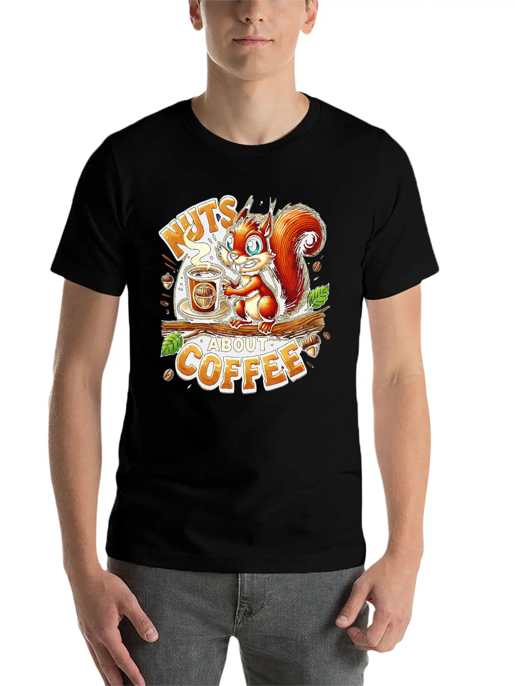Nuts About Coffee Relaxed Everyday Tee – Lightweight And Durable Cotton