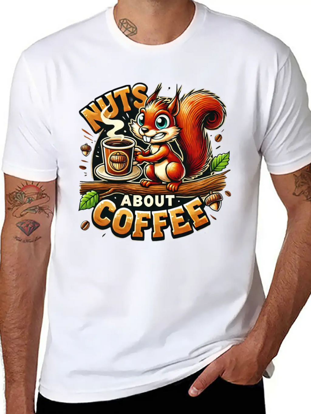 Nuts About Coffee Relaxed Everyday Tee – Lightweight And Durable Cotton