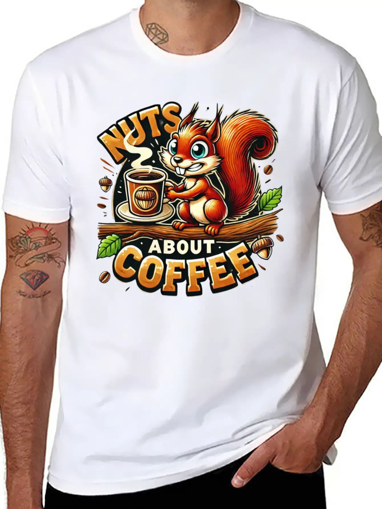 Nuts About Coffee Relaxed Everyday Tee – Lightweight And Durable Cotton
