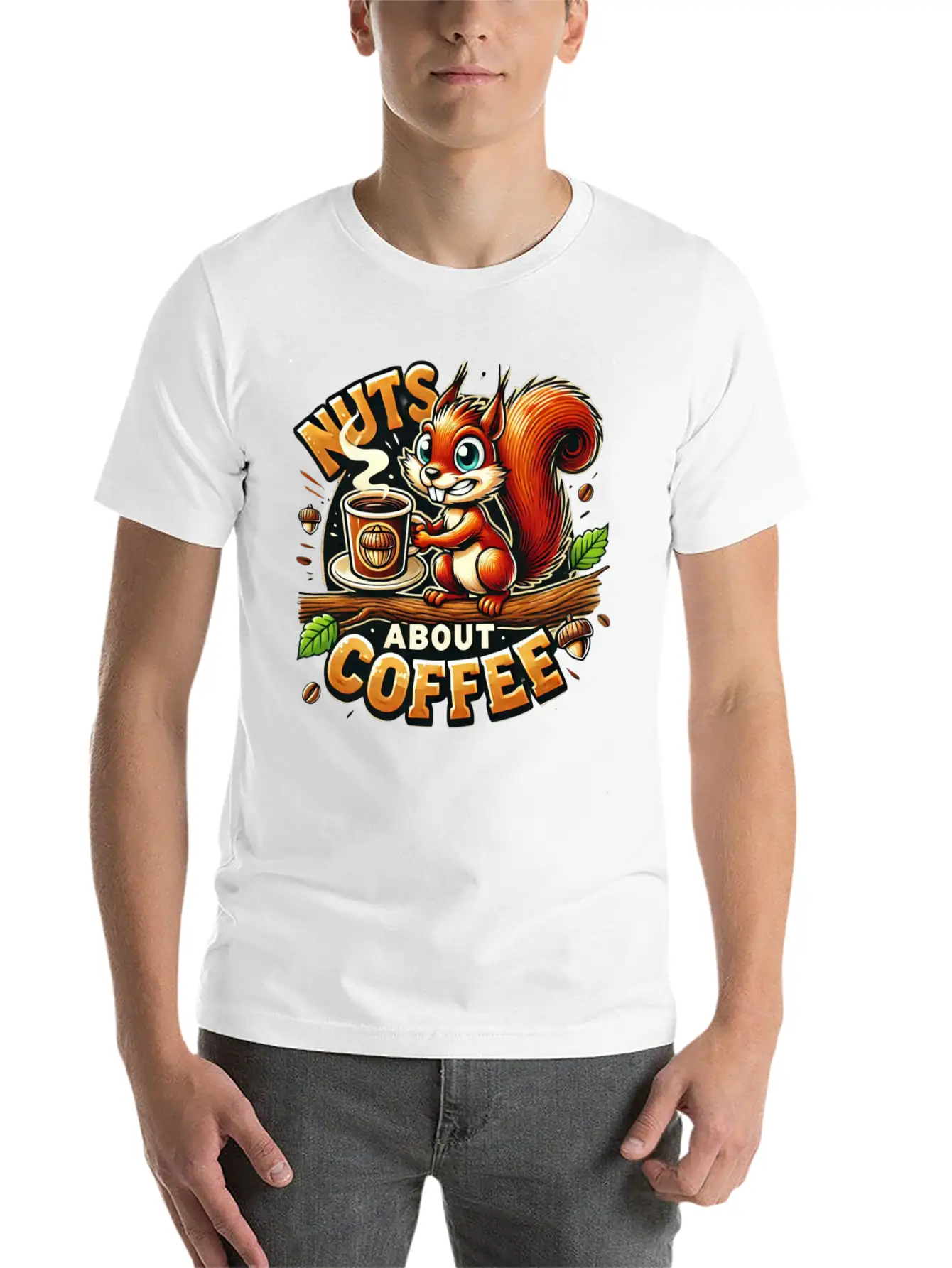 Nuts About Coffee Relaxed Everyday Tee – Lightweight And Durable Cotton