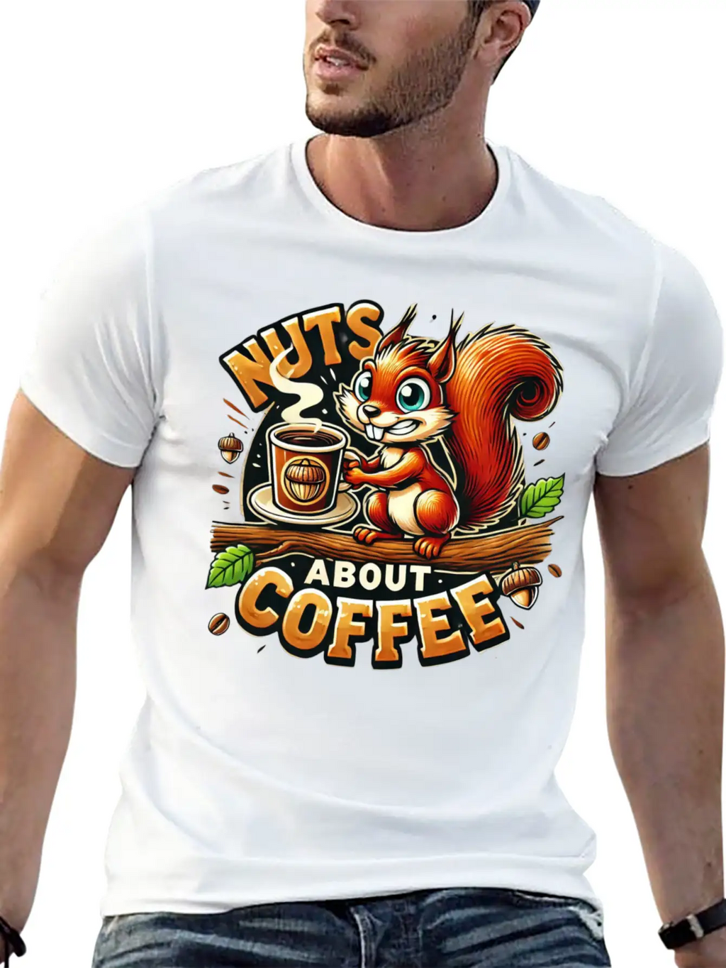 Nuts About Coffee Relaxed Everyday Tee – Lightweight And Durable Cotton