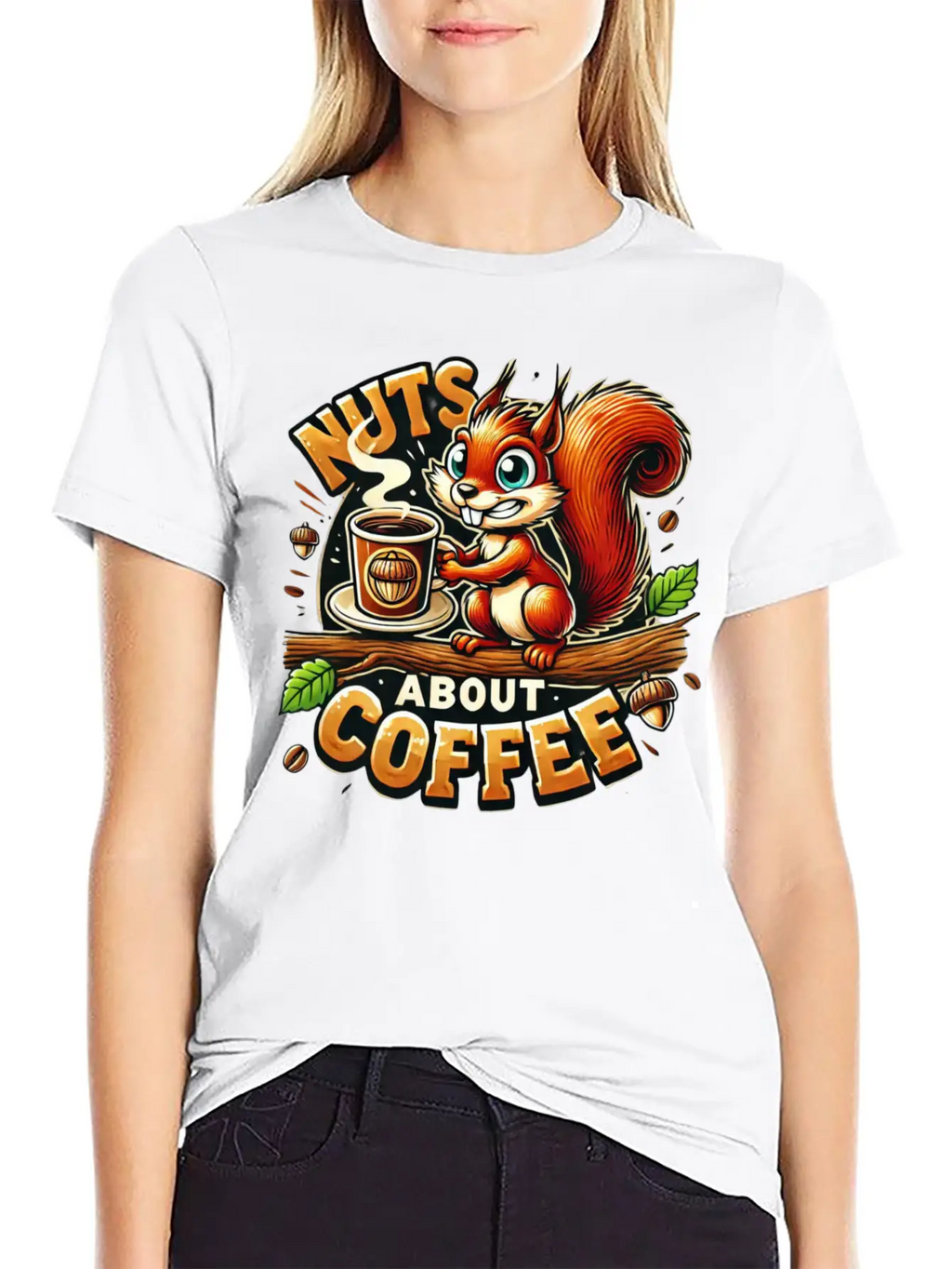 Nuts About Coffee Relaxed Everyday Tee – Lightweight And Durable Cotton
