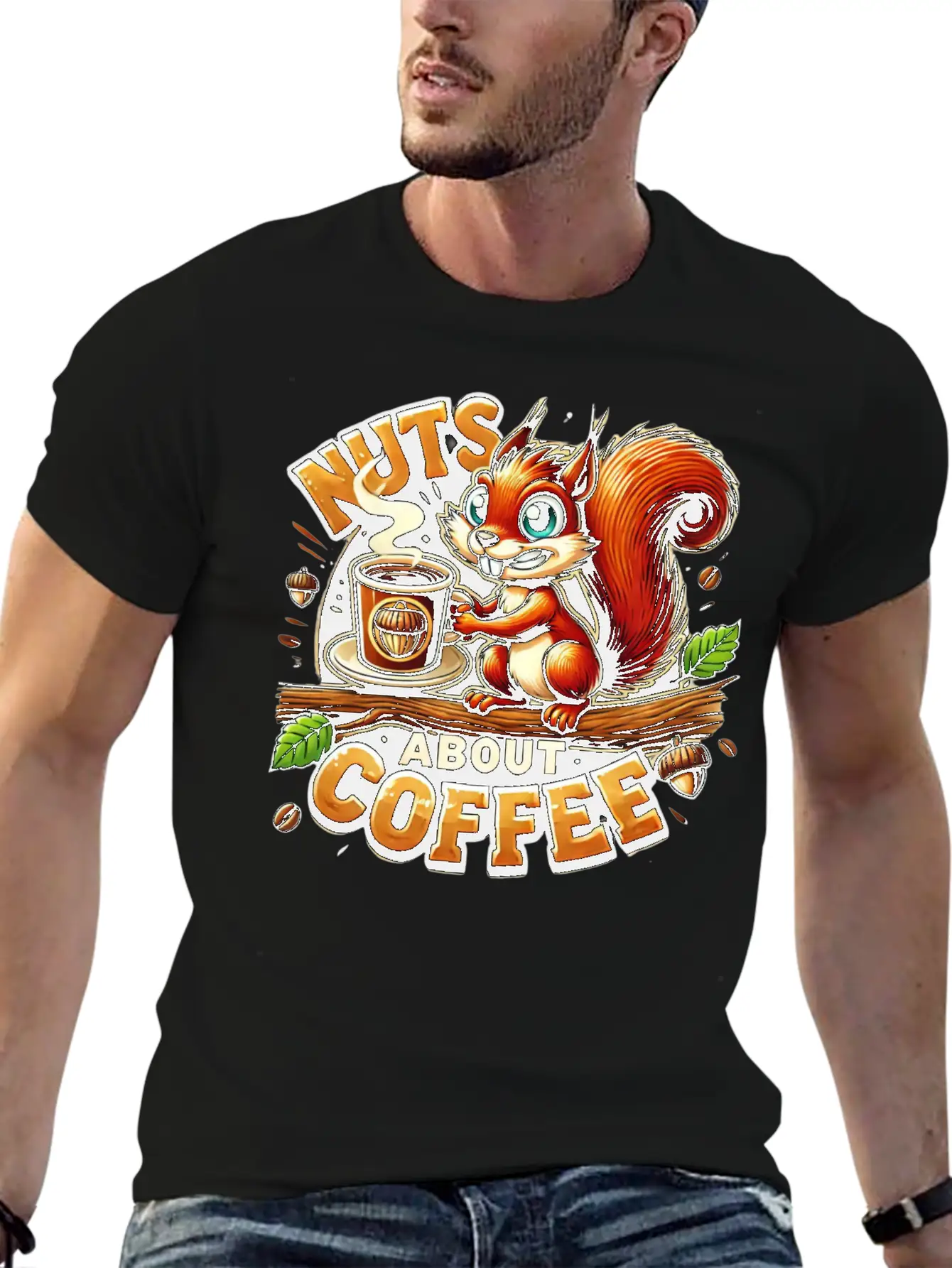 Nuts About Coffee Relaxed Everyday Tee – Lightweight And Durable Cotton