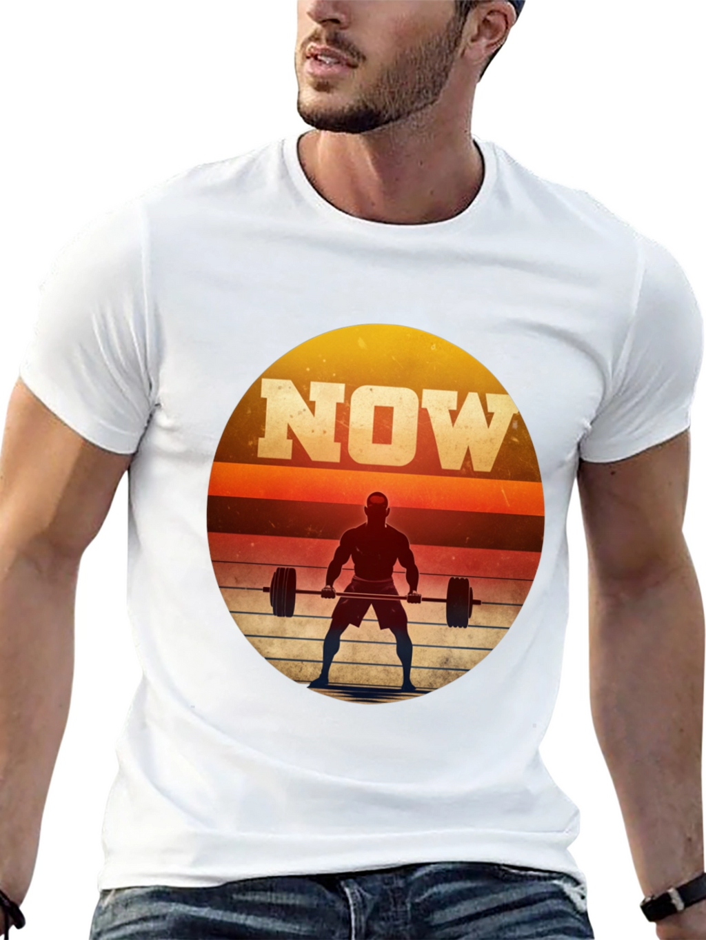 NOW Weightlifting Graphic T-Shirt - Motivational Fitness Tee