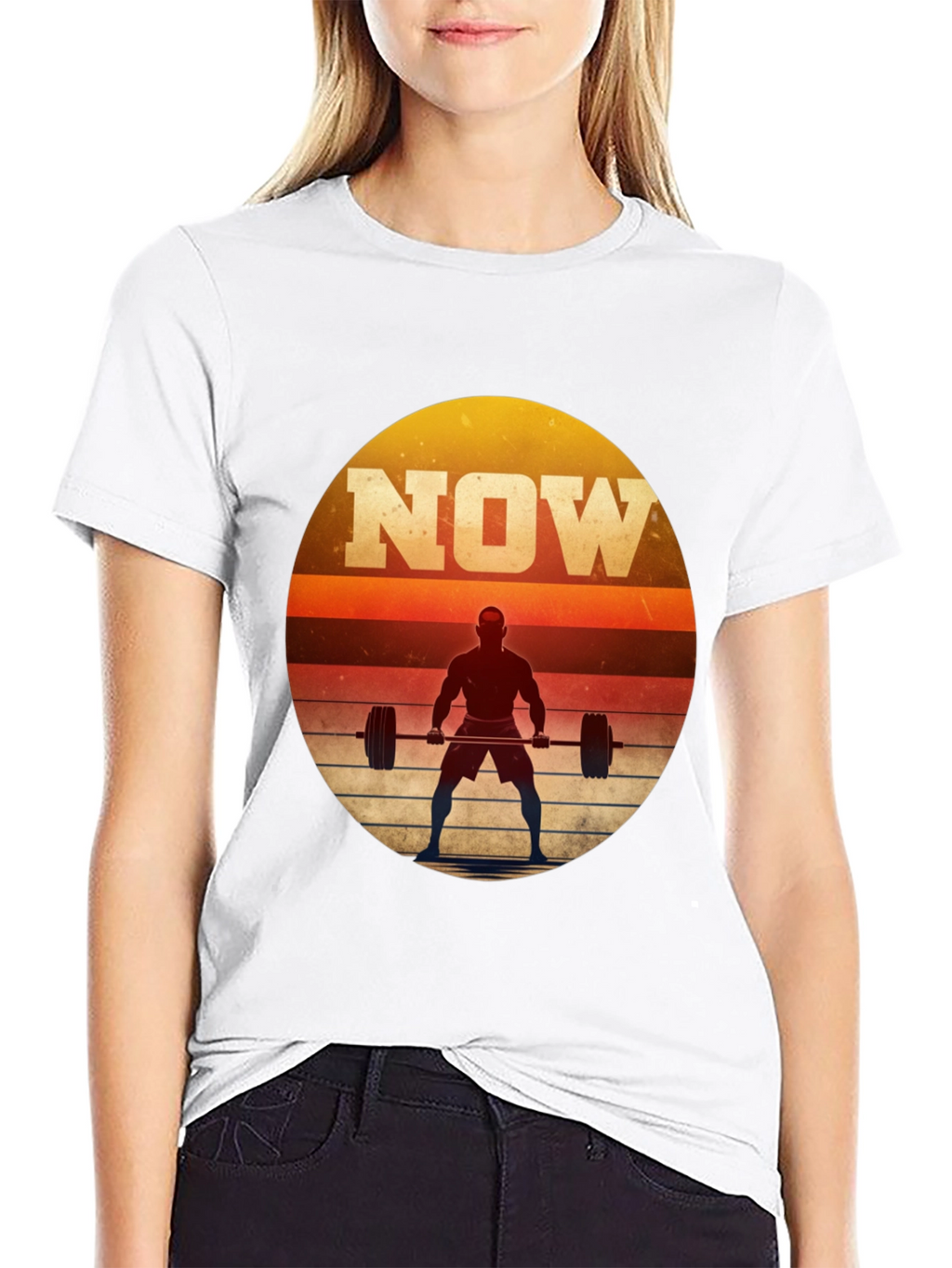NOW Weightlifting Graphic T-Shirt - Motivational Fitness Tee