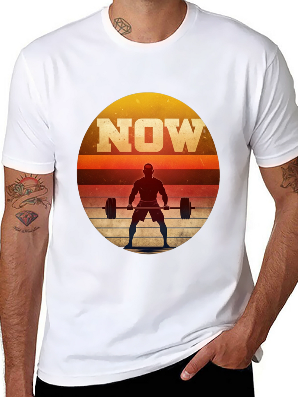NOW Weightlifting Graphic T-Shirt - Motivational Fitness Tee
