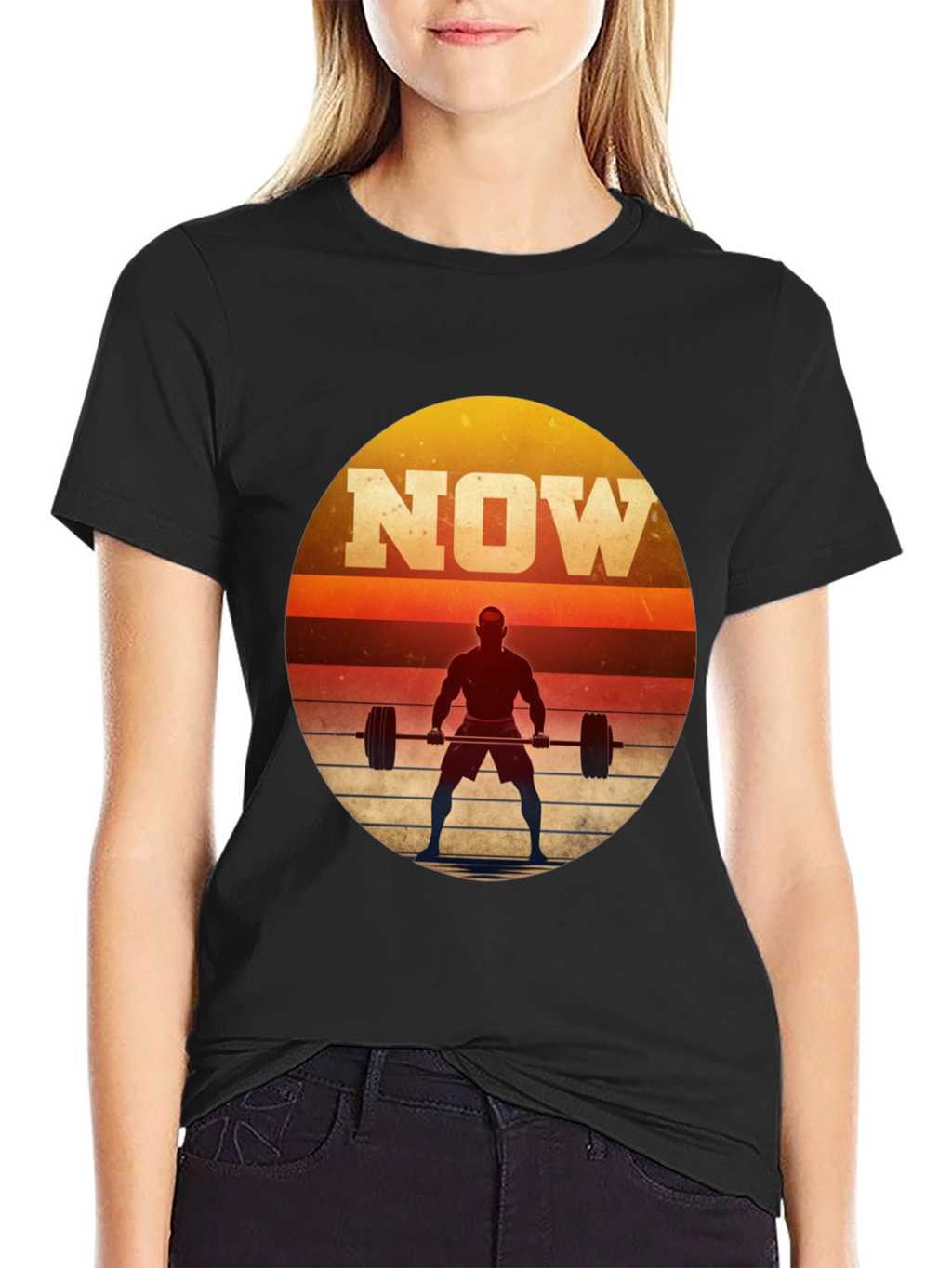 NOW Weightlifting Graphic T-Shirt - Motivational Fitness Tee